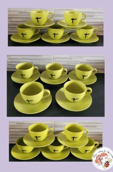 Lot de 5 tasses Indochine