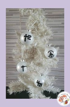 Lot de 4 boules de Noël Indochine