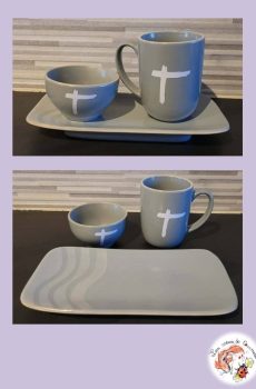 Lot mini bol tasse et soucoupe Indochine
