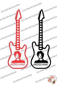 Sticker Indochine Guitare