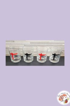 Lot de 4 verrines Indochine