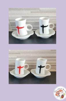 Lot 4 tasses Indochine