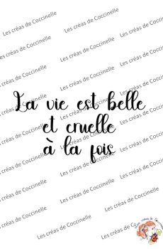 Sticker Indochine La vie est belle et cruelle à la fois