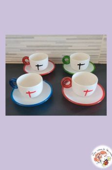 Lot 4 tasses Indochine