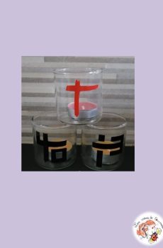 Lot de 3 bougeoirs Indochine