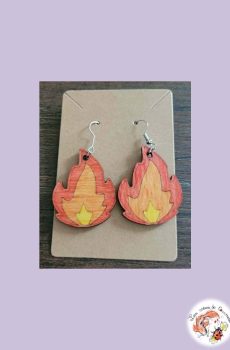 Boucle d'oreilles Flamme