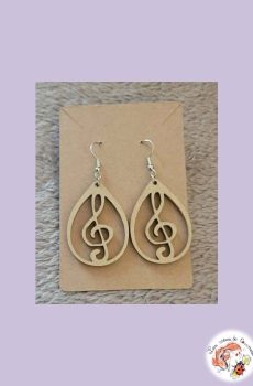 Boucle d'oreilles Clé de sol