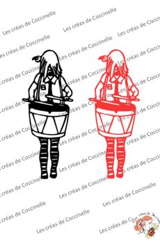 Sticker Indochine La fille au tambour