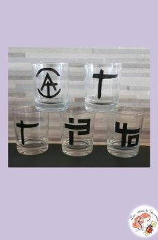 Lot de 5 verrines Indochine