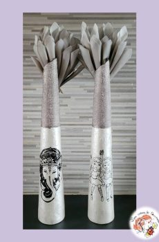 Lot de 2 soliflores Indochine