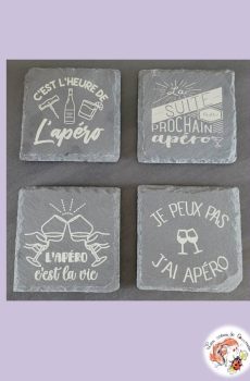 Lot de 4 sous verres Apéritif