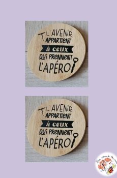 Lot de 2 sous verres Apéritif