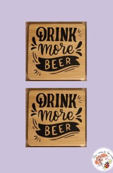 Lot de 2 sous verres Bière