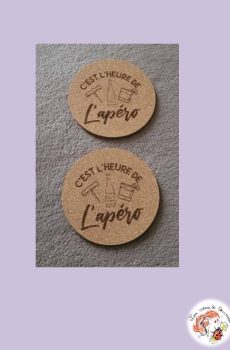 Lot de 2 sous verres Apéritif