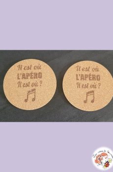 Lot de 2 sous verres Apéritif