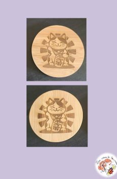 Lot de 2 sous verres Chat