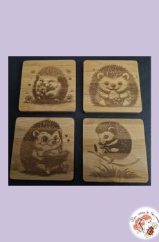 Lot de 4 sous verres Hérissson