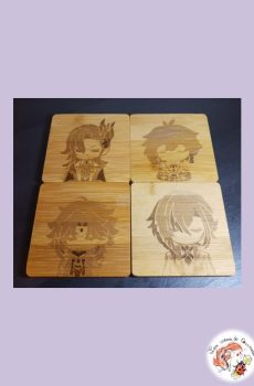 Lot de 4 sous verres Démon Slayer
