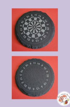 Lot de 2 sous verres Cible à fléchettes