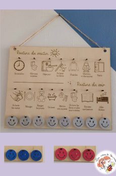 Tableau de routine matin/soir personnalisation
