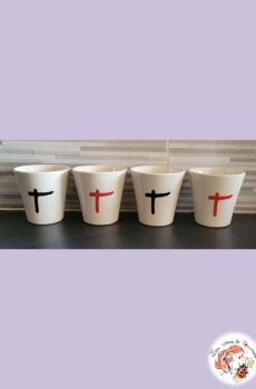 Lot 4 tasses Indochine