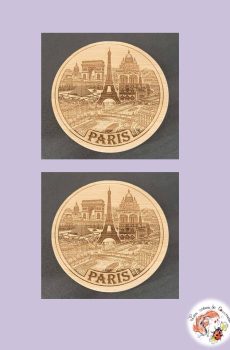 Lot de 2 sous verres Paris