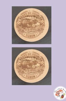 Lot de 2 sous verres Bière