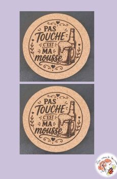 Lot de 2 sous verres Bière