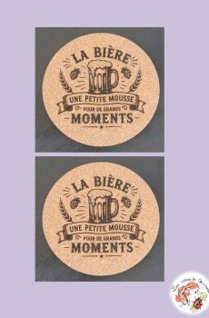 Lot de 2 sous verres Bière