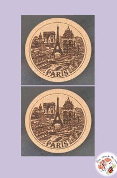 Lot de 2 sous verres Paris